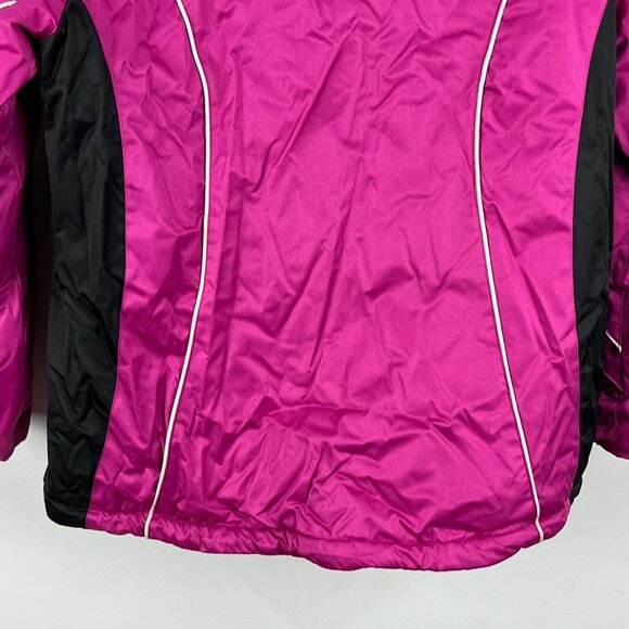 Athletic Works Parka Jacket Size L Purple Long Sleeve Hooded Lined Insulated - Picture 9 of 9